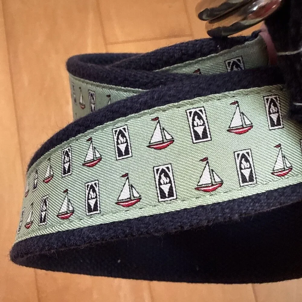 VINTAGE SAILBOAT BELT VINEYARD VINES GREEN CANVAS SIZE MEDIUM 40” Long